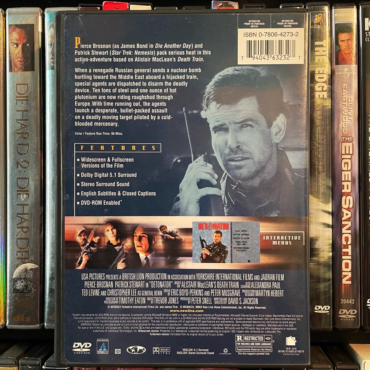 “Let's not let failure go to our heads”
#detonator #1993movie #madefortvmovie #piercebrosnan #patrickstewart #tedlevine #alexandrapaul #christopherlee #trevorjones #clarkepeters #90saction #dvd