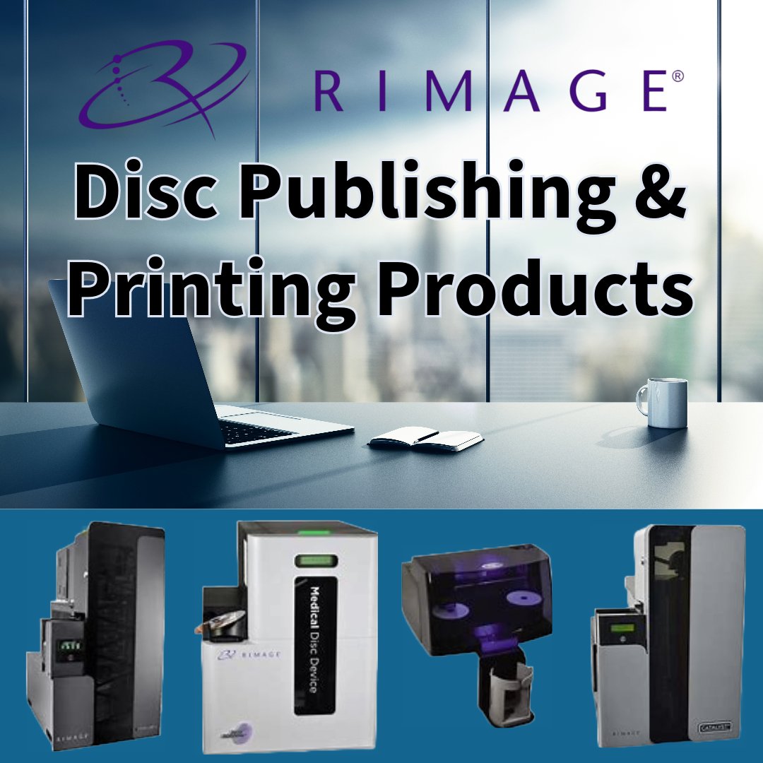 Rimage specializes in disc publishing systems for various industries, such as medical, education, entertainment &amp; government. Rimage disc publishers &amp; printers can create customized discs with digital content, such as images, text, audio, video &amp; software. tinyurl.com/4brn79b6