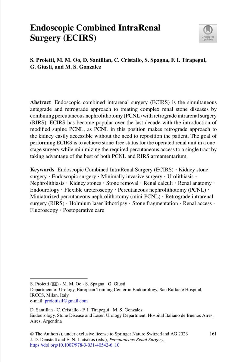 Guido Giusti (@guidogiusti) on Twitter photo Finally published! Proud to be among Authors of this comprehensive textbook on ‘PERCUTANEOUS RENAL SURGERY’ #PCNL edited by <a href="/SpringerHealth/">Springer Health+</a> Super grateful to the editors <a href="/DrJohnDenstedt/">John Denstedt</a> & <a href="/evanliats/">EVANGELOS LIATSIKOS</a> for including me and my group in this milestone book and to Dr. Finally published! Proud to be among Authors of this comprehensive textbook on ‘PERCUTANEOUS RENAL SURGERY’ #PCNL edited by <a href="/SpringerHealth/">Springer Health+</a> Super grateful to the editors <a href="/DrJohnDenstedt/">John Denstedt</a> & <a href="/evanliats/">EVANGELOS LIATSIKOS</a> for including me and my group in this milestone book and to Dr.