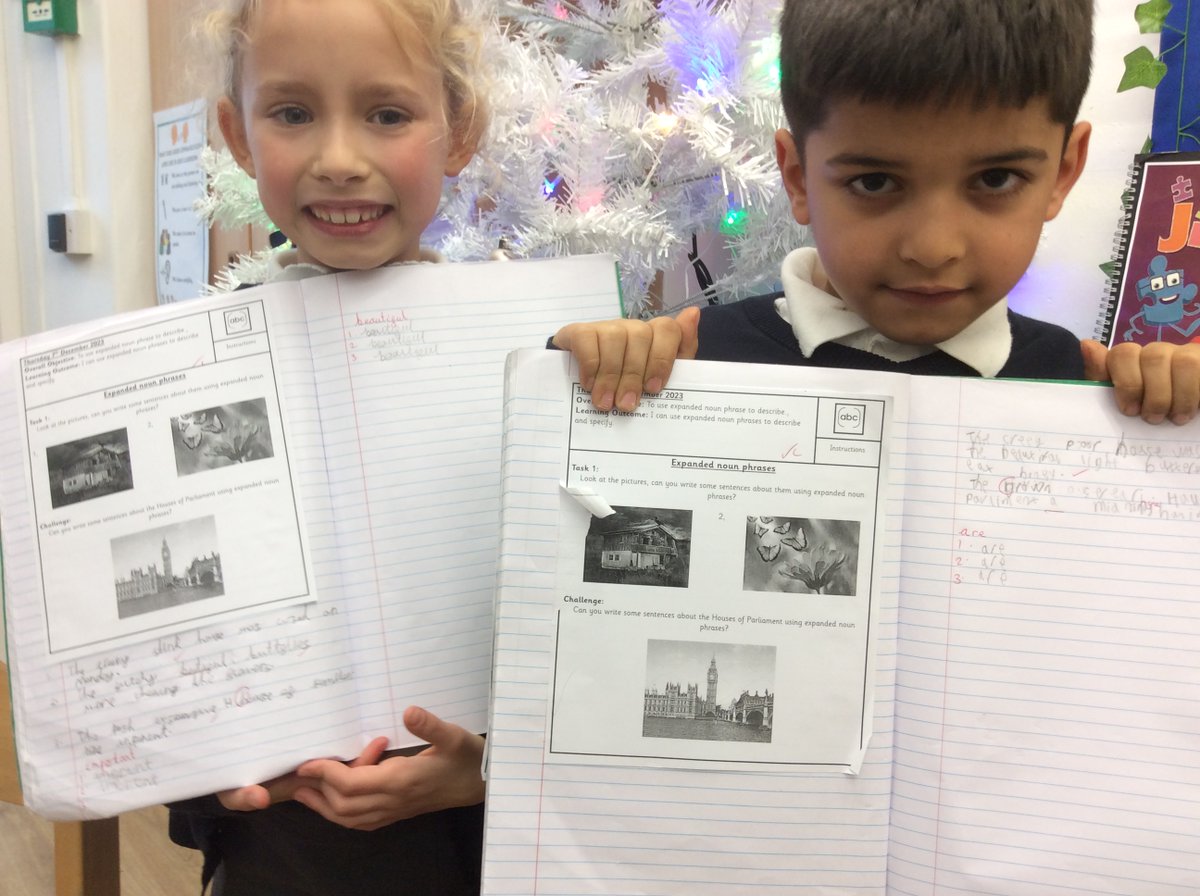 BPSHull's tweet photo. 2LO are a fantastic bunch of writers. Here are some of the amazing expanded noun phrases we wrote this week #BPSWriting https://t.co/9CuhTC8Nrc