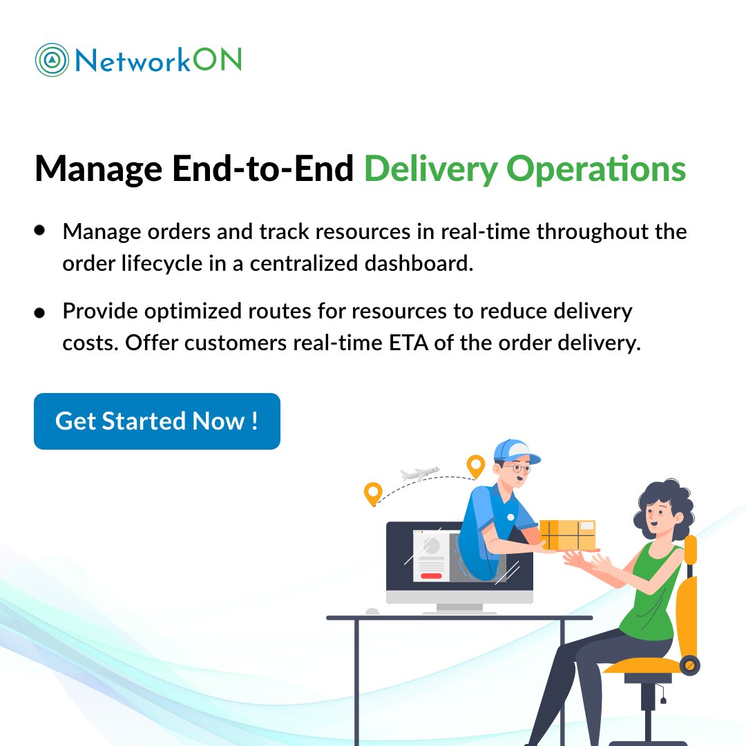 NetworkON_io's tweet image. Efficiently oversee delivery operations from start to finish with real-time order and resource tracking via a centralized dashboard. Take the first step now ! 
shorturl.at/qtLY2
#DeliveryOperations #RouteOptimization #CustomerSatisfaction #EfficientDelivery