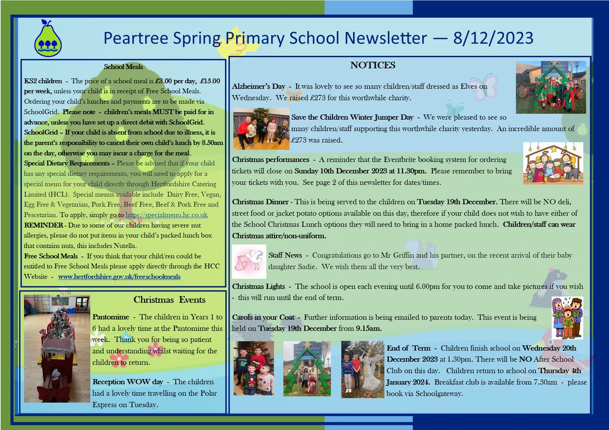 PeartreeSpring's tweet photo. Newsletter - Friday 8th December 2023 https://t.co/eHs2i6CYB4