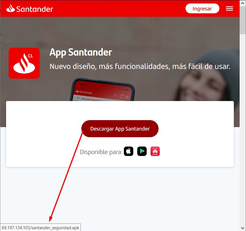 1ZRR4H's tweet image. ⚠️ #SpyNote Android RAT dirigido a Chile 🇨🇱 y suplantando a Banco Estado y Banco Santander.

Para infectar a sus víctimas, el atacante realiza campañas de #phishing a través de la técnica conocida como BITB (Browser In The Browser). Ref: mrd0x.com/browser-in-the…

69.197.134.103…