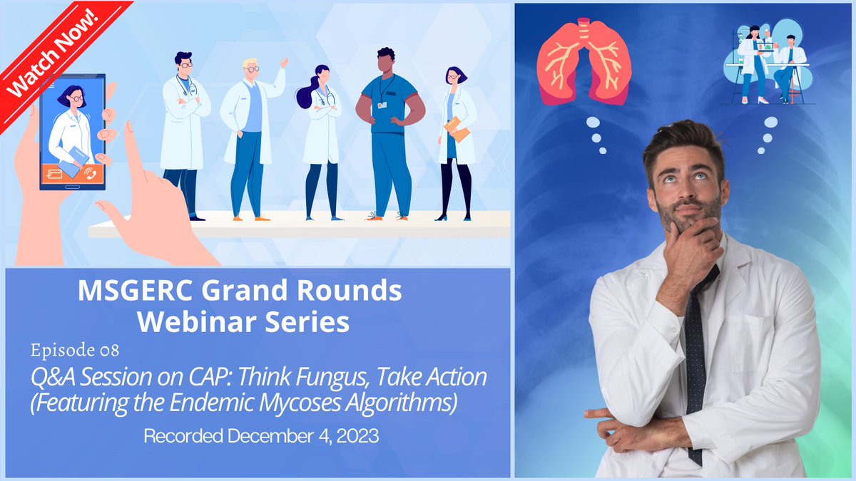 #MSGERCGrandRounds Q&A Session on CAP: Think Fungus, Take Action (Featuring the Endemic Mycoses Algorithms) Featuring Angela Stroman, @GRThompsonMD @PBMazi @arauseomd @DrPappasID & Dallas Smith Access the free recording here 👇 funguseducationhub.org/msgerc-grand-r…