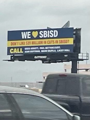 Driving down I-10? Check out the newest billboard and MAKE YOUR CALLS! Every day until the legislature stops playing around with so-called “choice “ and starts funding OUR CHOICE! Fund public education FIRST and support the 5.5 million children in local schools . Yard signs soon.