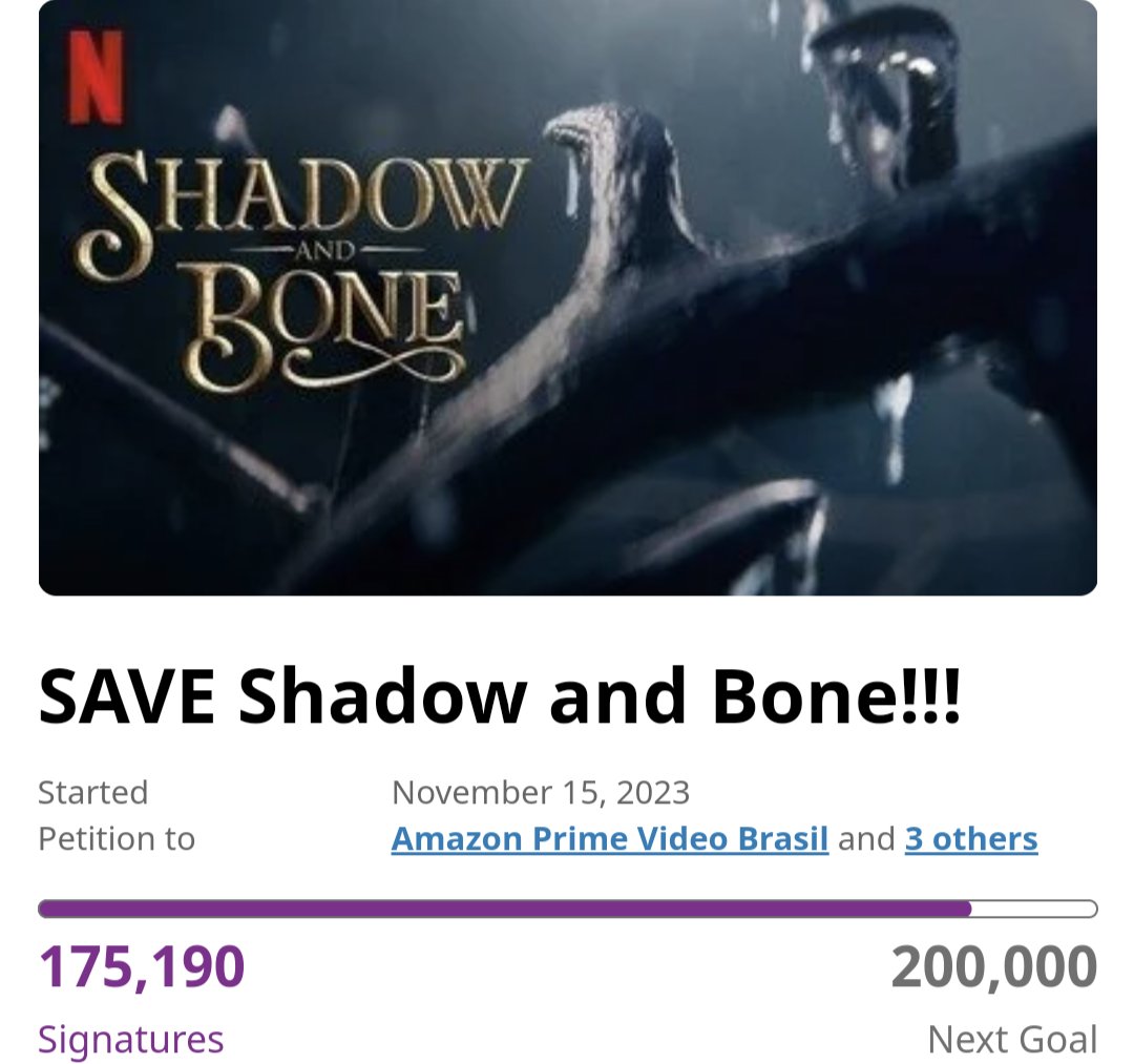 ChaosCrows's tweet image. Guys I'm so serious! We can get 200k by Christmas ⛄!! #SaveShadowAndBone #SixOfCrowsSpinoff #WatchShadowAndBone 

See this @netflix ? @hulu @AppleTV @PrimeVideo @HBO