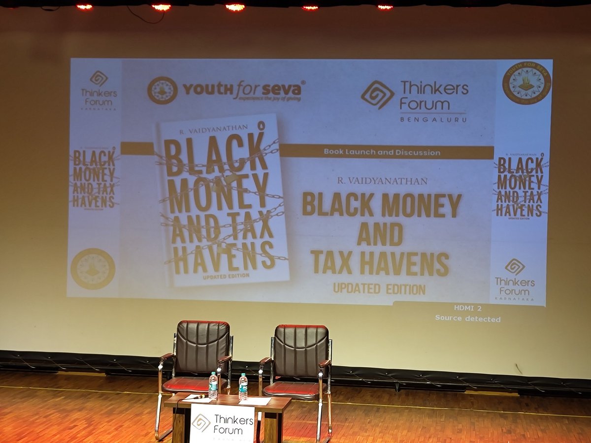What a captivating book launch; I'm impressed by the author's expertise and public speaking abilities. 
Special thanks to #youthforseva and #thinkersforum for organising this wonderful event.
#blackmoneyandtaxheavens