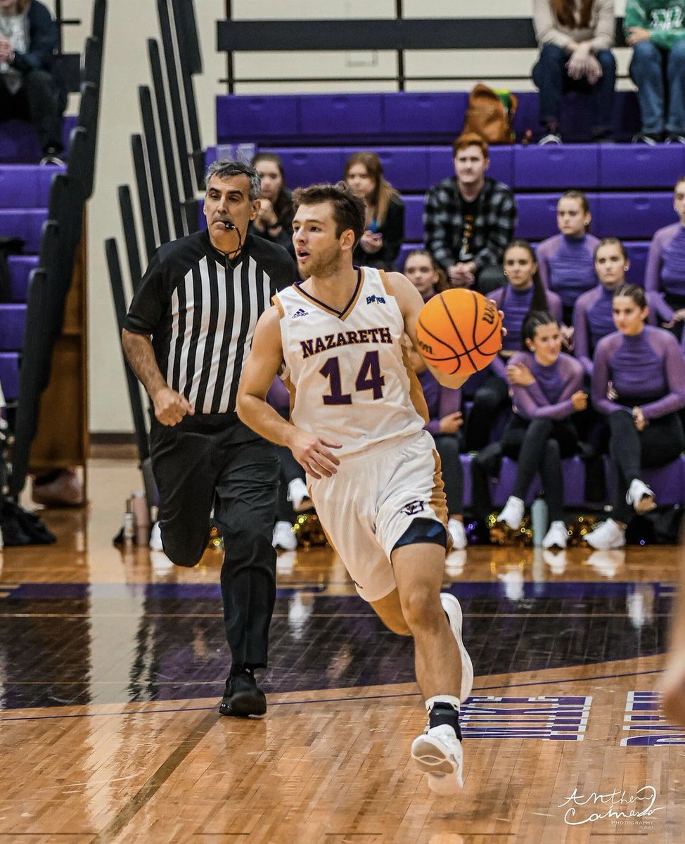 Nazareth Mens Basketball currently ranks 3rd in the country for fewest turnovers per game at 9.1 TPG, and Junior guard Luke Insley currently ranks 3rd in the country for assists to turnovers ratio at 5.25:1!

#NazarethUniversity #FlyWithUs