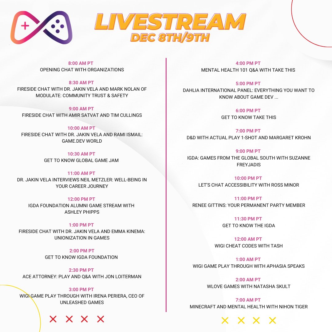 GlobalGameJam (@globalgamejam) on Twitter photo 🚨We are live on twitch.tv/globalgamejam all day today with the #StrongerTogether livestream🚨
Tune in to support six amazing orgs and receive support during these difficult times in #gamedev <a href="/TakeThisOrg/">Take This</a> <a href="/IGDA/">International Game Developers Association</a> <a href="/IGDAFoundation/">IGDA Foundation</a> <a href="/GETWIGI/">Women in Games International (WIGI)</a> <a href="/GametoGrow/">Game to Grow</a> 🚨We are live on twitch.tv/globalgamejam all day today with the #StrongerTogether livestream🚨
Tune in to support six amazing orgs and receive support during these difficult times in #gamedev <a href="/TakeThisOrg/">Take This</a> <a href="/IGDA/">International Game Developers Association</a> <a href="/IGDAFoundation/">IGDA Foundation</a> <a href="/GETWIGI/">Women in Games International (WIGI)</a> <a href="/GametoGrow/">Game to Grow</a>