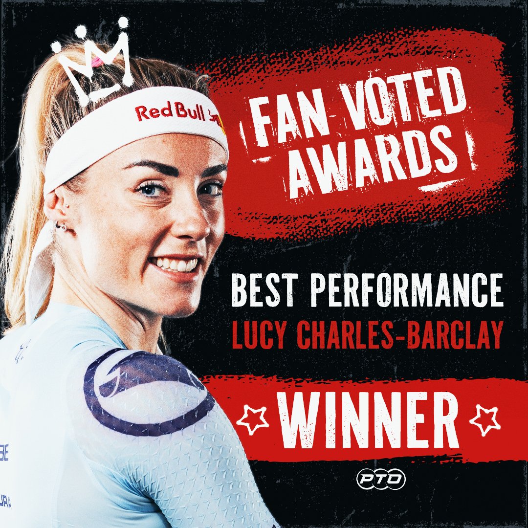 From gun to tape on the Big Island 🌺 You voted @LucyAnneCharles's victory in Kona as the greatest performance of 2023 🙌