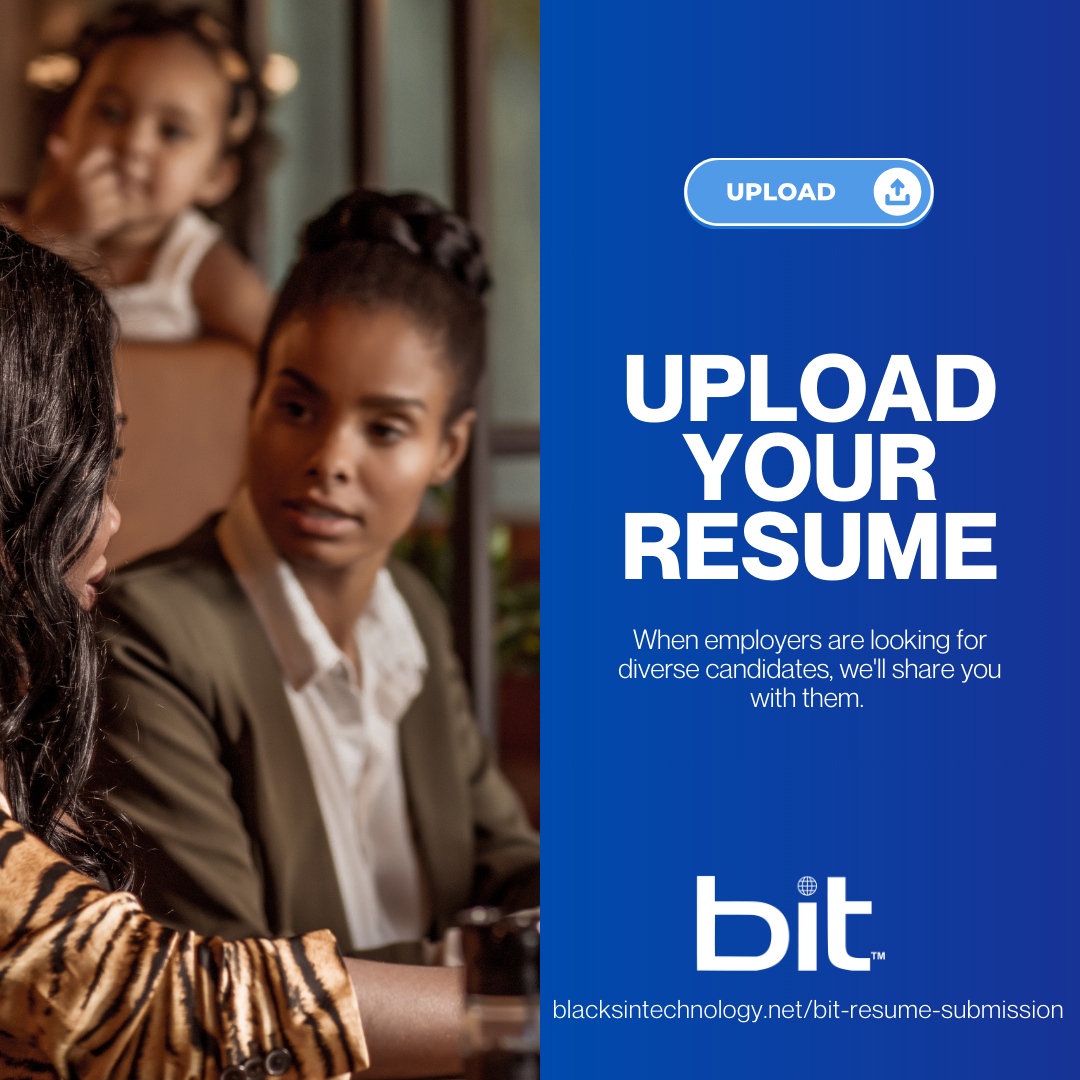 blkintechnology's tweet photo. Hey, BIT fam! If you’re in the market for a new tech role, our resume database is one place you want to get your uploaded to. When tech companies reach out, we’ll share. Keep “Stomping the divide.” Visit https://t.co/eFe55wUVh9 #TechResumes #TechRoles #DEI #BlacksInTech https://t.co/OPYKbGrszf