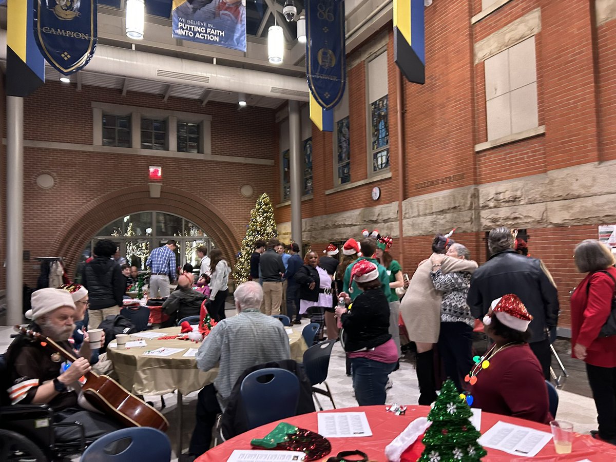 Last night was the annual <a href="/larchecleveland/">L'Arche Cleveland</a> Christmas Party! 

It was a fun and festive evening of singing Christmas carols, listening to senior stories, receiving hugs and gifts from Santa, and sharing a meal with one another. 🎅🏼🎁

#AMDG
