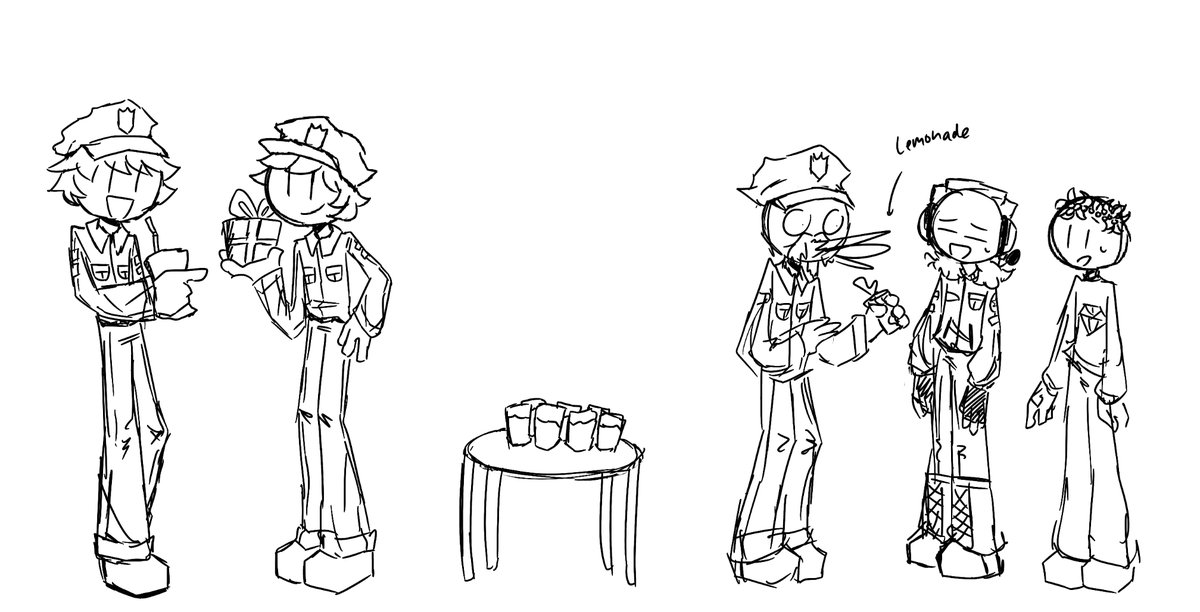 arbieisgone's tweet photo. Day 7 - Christmas gathering (ocs and/or characters)

This is a WIP I will add more later
I decided to do a gov one bc drawing toppats is tiring
I don't know why I drew the Bukowski so tall 😭
btw most right person is Henry

#thsc #thscfanart #Stickmas #Stickmas2023 #HenryStickmin https://t.co/42jQzmYbi5