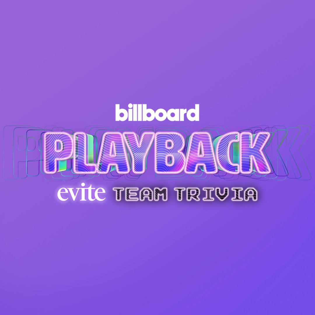You're invited to #BillboardPlayback Trivia Night, a virtual weekly team trivia event, presented by @Evite, @Billboard and Unblocked! 🌟

Team up with your friends, test your music knowledge and win big with Billboard Keys.

Sign up now: evite.com/pages/billboar…