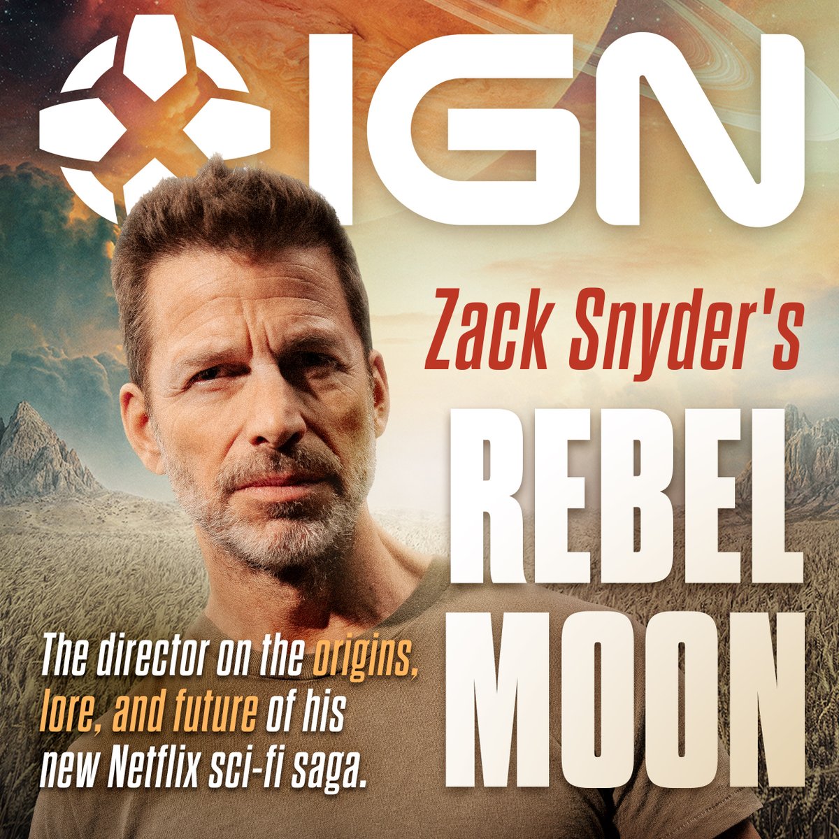 IGN's tweet photo. “I think that there's a lot of rules that I would've had to have broken of Star Wars canon.”

Zack Snyder (@ZackSnyder) sat down with IGN to explore the origins, lore and future of his two-part @netflix sci-fi epic Rebel Moon: https://t.co/6HWxwhrtQR https://t.co/KQaUMmHPdl