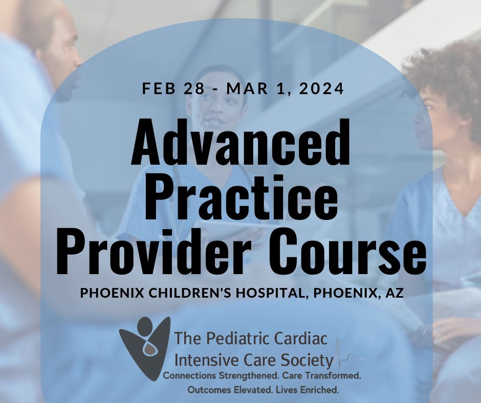 Join us in beautiful Phoenix this winter for a 3-day Advanced Practice Provider Course that provides a comprehensive review of the didactic content in the PCICS Advanced Practice Provider Curriculum book. ow.ly/fSS450QgM6U