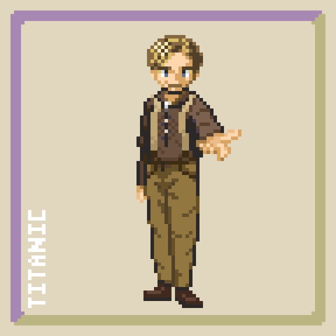 pippippixel's tweet image. #JackDawson #TITANIC #ドット絵 #pixelartwork
