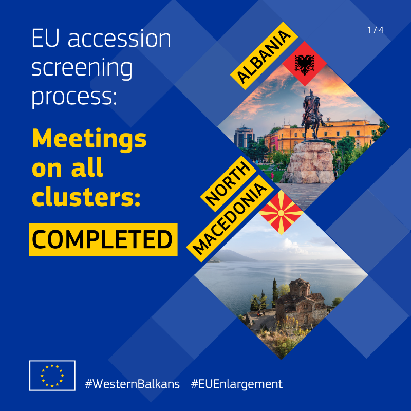 eu_enlargement_'s tweet photo. Yesterday’s meeting marked the official end of the screening meetings with 🇦🇱&amp;🇲🇰.

167 meetings took place for the duration of about one year &amp; more than 1000 experts from the EU &amp; 2000 experts from 🇦🇱&amp;🇲🇰 were involved.

This is an important step to bring 🇦🇱&amp;🇲🇰 closer to the EU!