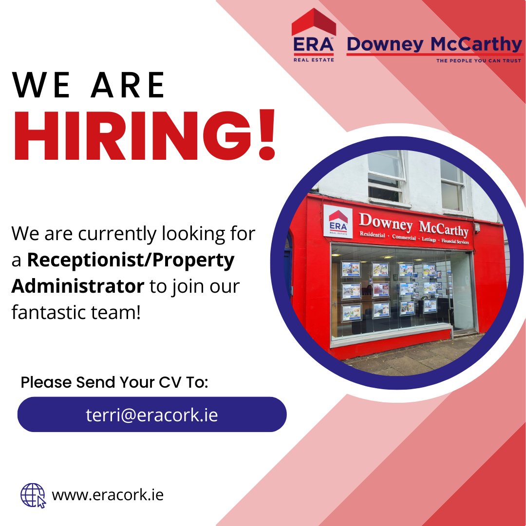 We are currently #hiring for a Receptionist/Property Administrator to join our team.

Find out more: ie.indeed.com/job/receptioni…

#cork #corkjobs #jobfairy