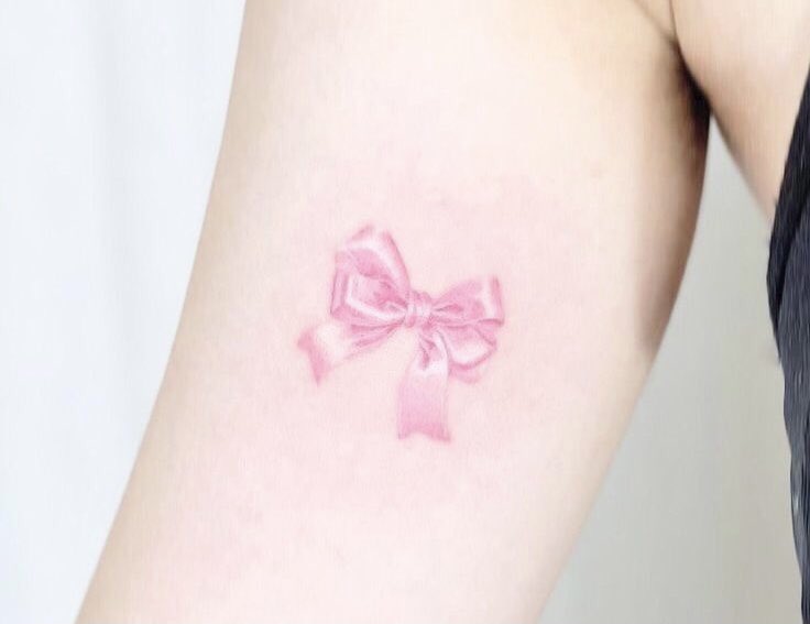 Pink Bow Tie Temporary Tattoo Set (2 tattoos) – TattooIcon