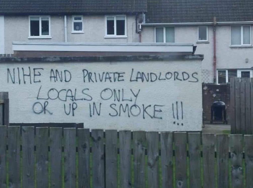 Spotted on Seymore Hill, Ireland. (NIHE is Newtownwards Housing Executive Office in NI)