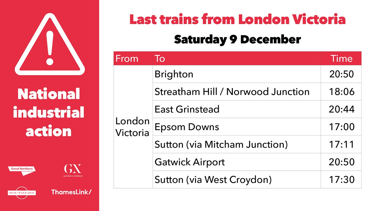 ❗️ Services will finish earlier than usual tomorrow ❗️ A limited timetable with fewer services will run. Services will start later & finish earlier than usual, some stations having no service for the whole day. Please check ahead before travelling. 👇 nationalrail.co.uk