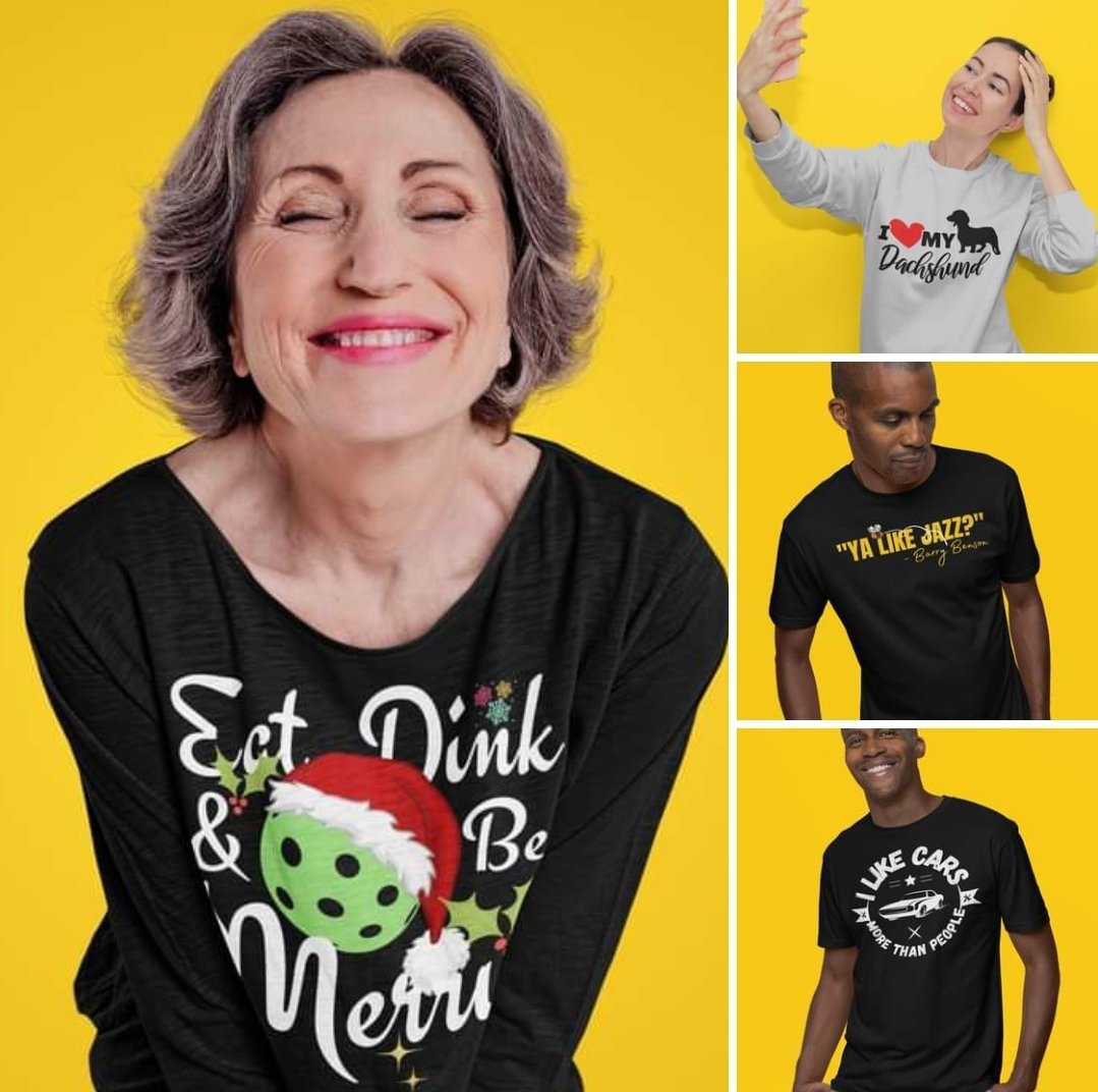 Check out these BEST SELLING designs!
- bit.ly/3GxuBQh
- bit.ly/3NfutZv
- bit.ly/3hZDcC6
- bit.ly/3U2xGMj
Must See! -> bit.ly/1TheBruceShirts
.
#PickleballJoy #JazzLife
#SmoothSounds #CarEnthusiast
#RideInStyle #HolidayPicklebal #DachshundLove