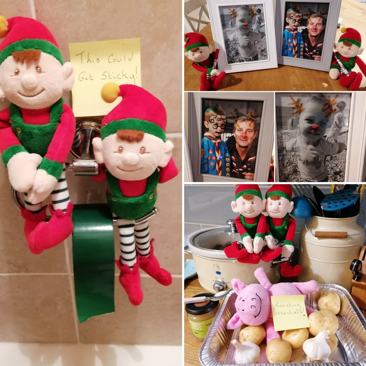 And the naughtiness keeps coming - never dull with those #cheekyelves!! Things got sticky in the toilet, we've endured some creative artwork plus had a piggin meltdown with this morning's roasting essentials! 😂🐷🐽🤣😭  cmls.world/those-elves/ #TroubleIsBrewing  #LetsGetBusy