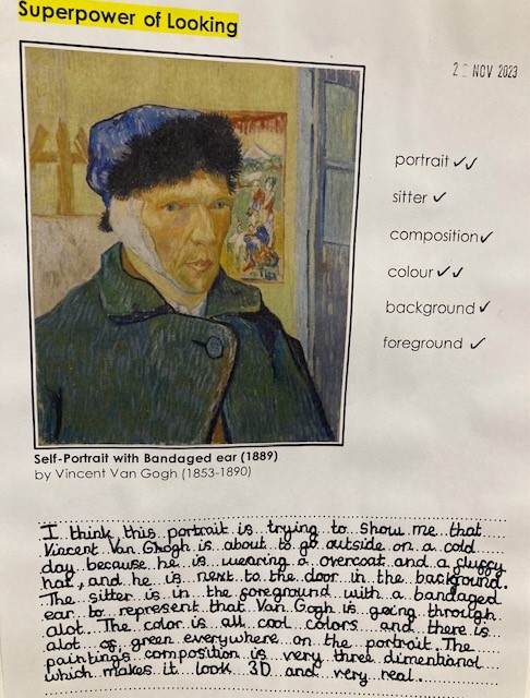 Lansbury Lawrence Primary School (@lansburyprimary) on Twitter photo Reflecting on our <a href="/SuperpowerLook/">The Superpower of Looking</a> work, which we have been using with our yr5 since taking part in the pilot in 2019. It is a fantastic resource to develop children's visual literacy skills. We looked closely at the Van Gogh portrait and will go to see it <a href="/TheCourtauld/">The Courtauld</a> in Spring. Reflecting on our <a href="/SuperpowerLook/">The Superpower of Looking</a> work, which we have been using with our yr5 since taking part in the pilot in 2019. It is a fantastic resource to develop children's visual literacy skills. We looked closely at the Van Gogh portrait and will go to see it <a href="/TheCourtauld/">The Courtauld</a> in Spring.