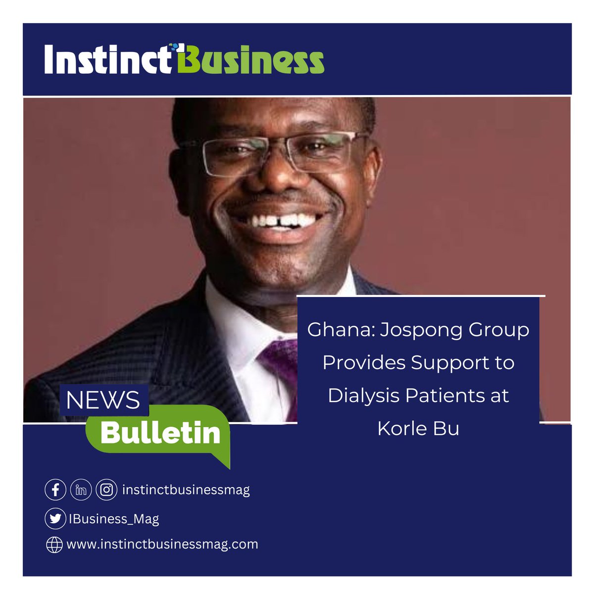 Ghana: Jospong Group Provides Support to Dialysis Patients at Korle Bu
-
Read Story: instinctbusinessmag.com/ghana-jospong-…
-
-
#instinctbusinessmagnews #josponggroup