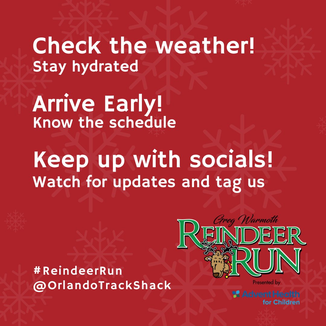 trackshack's tweet image. We’re so excited for the @gwarmothwftv #ReindeerRun presented by @AdventHealth for Children at @SeaWorld tomorrow! 

For all race day info: trackshack.com/event/236