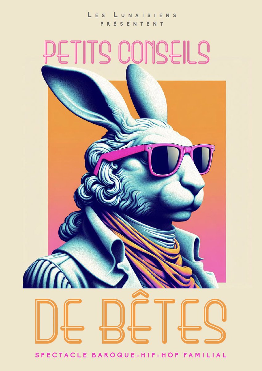 - [PETITS] CONSEILS DE BÊTES -
🐒🎩Les Lunaisiens reprennent la route avec [Petits] conseils de bêtes (spectacle jeune public - dès 8 ans), une fable musicale qui raconte les passions humaines avec des histoires de bêtes.