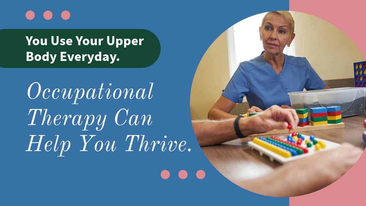 TherapyWest1's tweet photo. Issues with your shoulders, arms, and hands can have a big impact. Occupational therapy helps you navigate the daily tasks that matter most.

https://t.co/kFeXwFbt8b

#TherapyWestPT #PhysicalTherapy #PhysicalTherapist #OccupationalTherapy https://t.co/usTmesVyKy