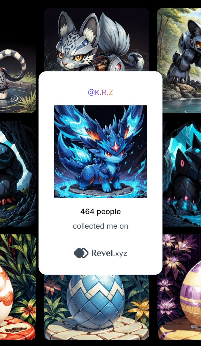 Let's collect my Kireimon card on <a href="/RevelXyz/">Revel.xyz</a> 
Trending on front page now 🔥🔥🔥
My Revel Handle : KRZ
