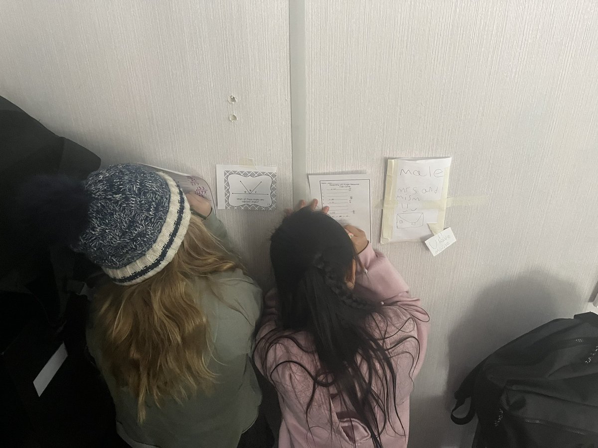 Ss are working on calculating an unknown angle of complementary and supplementary angles. <a href="/ps_baxter/">Baxter Central PS</a>