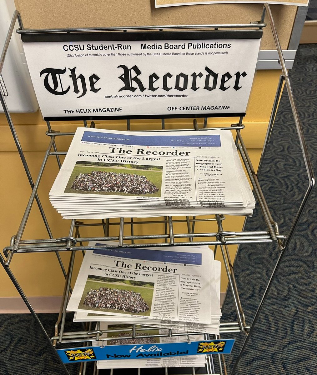 savannayelling's tweet image. Cheers to a great semester as Editor-in-Chief of @TheRecorder. So glad I was able to lead the amazing team that brought the newspaper back into print after years of dormancy!  💙📰 
@CCSUJournalism #CCSUJournalism 
centralrecorder.org