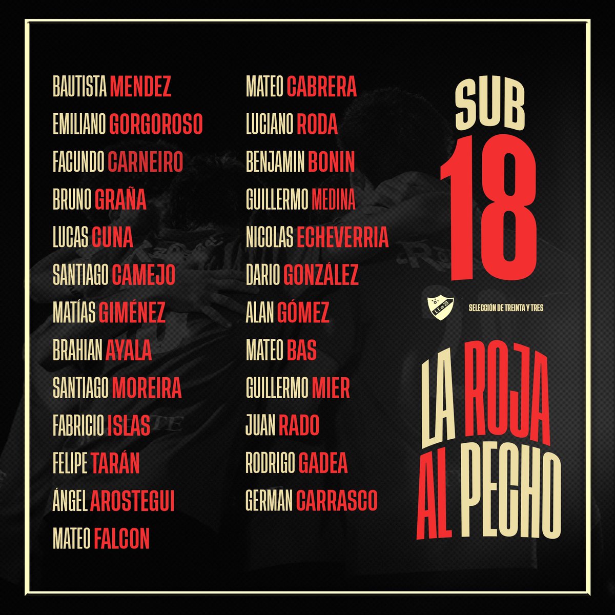 📋🔴 | 𝗖𝗢𝗡𝗩𝗢𝗖𝗔𝗗𝗢𝗦 𝗦𝗘𝗟𝗘𝗖𝗖𝗜Ó𝗡 𝗦𝗨𝗕𝟭𝟴