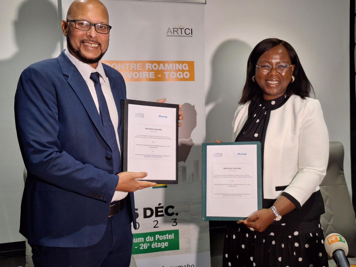 AboukamNet's tweet image. Roaming communautaire : Signature d’un protocole d’accord entre la Côte d’Ivoire et le Togo aboukam.net/?p=28634 #CIV #ARTCI #EconomieNumerique
@artcitic
@namahoutoure
#Aboukam