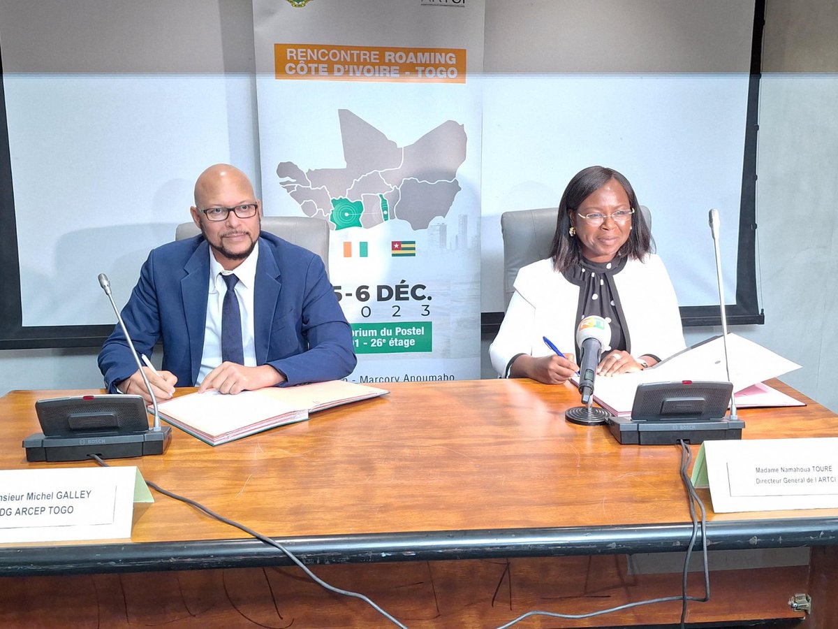AboukamNet's tweet image. Roaming communautaire : Signature d’un protocole d’accord entre la Côte d’Ivoire et le Togo aboukam.net/?p=28634 #CIV #ARTCI #EconomieNumerique
@artcitic
@namahoutoure
#Aboukam