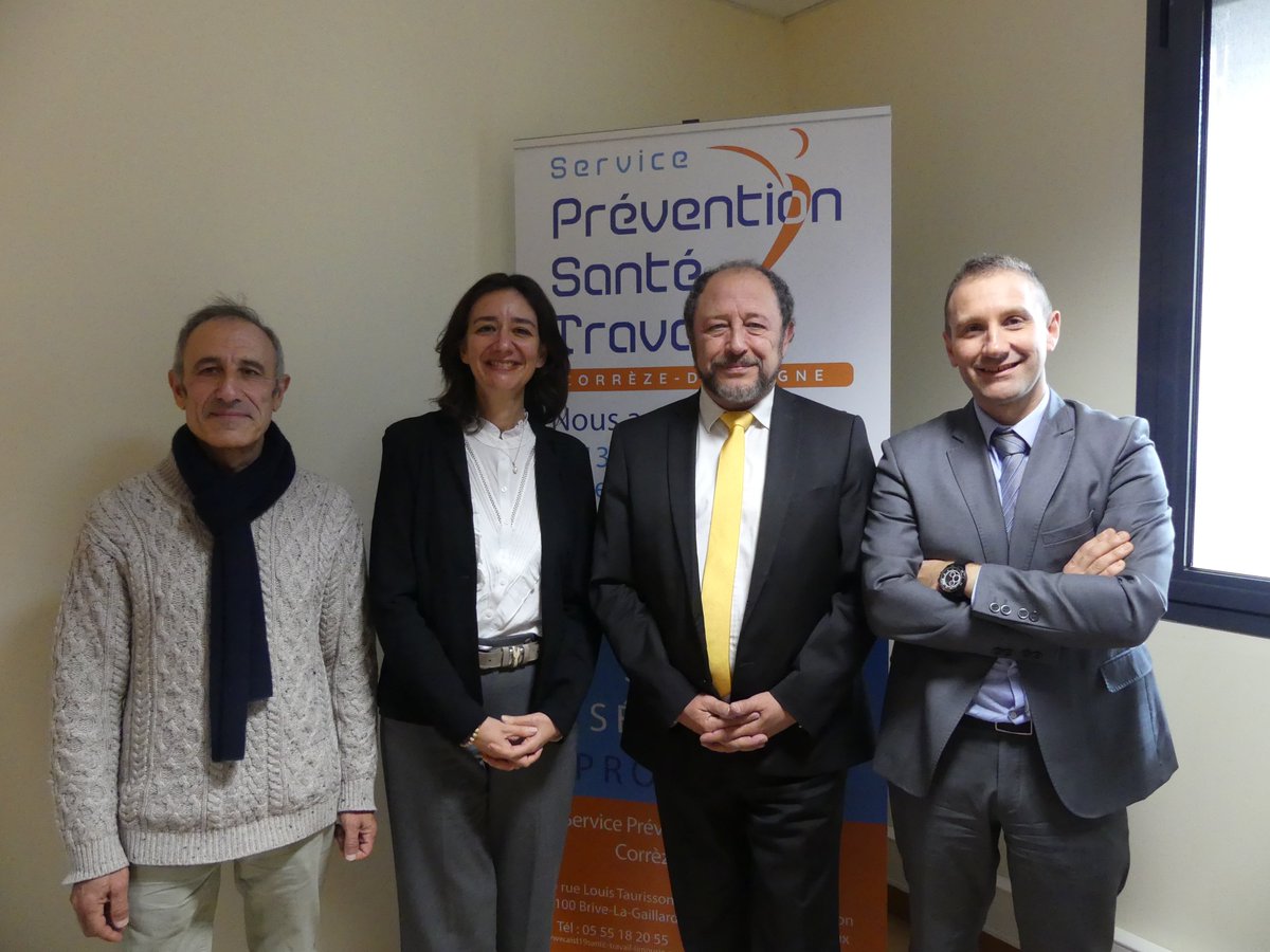Philippe FRANCOIS, Président du SPST19-24 et Laurent EECKE, Directeur général, ont eu l'honneur d'accueillir la Présidente du CESER Nouvelle Aquitaine Emmanuelle FOURNEYRON accompagnée de Jean-Claude GUICHENEY, chef de service de l'institution.  <a href="/Cpme24/">CPME Dordogne</a> <a href="/Cpme19/">CPME Corrèze 19</a> <a href="/medefperigord/">MEDEF Périgord</a>