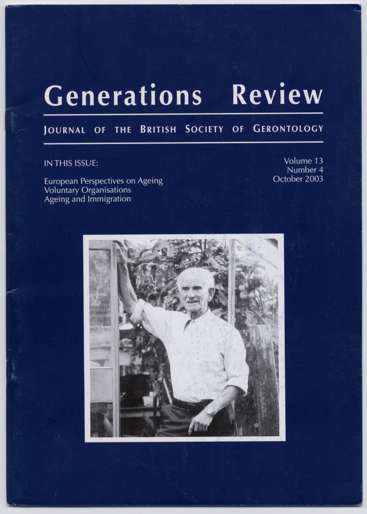 #FlashbackFriday to 2003. The Oct @britgerontology newsletter 'Generations Review' covers topics still important today: Europe, voluntary organisations, and ageing & immigration. Available at @SwanUniArchives. More details: britishgerontology.org/publications/g…