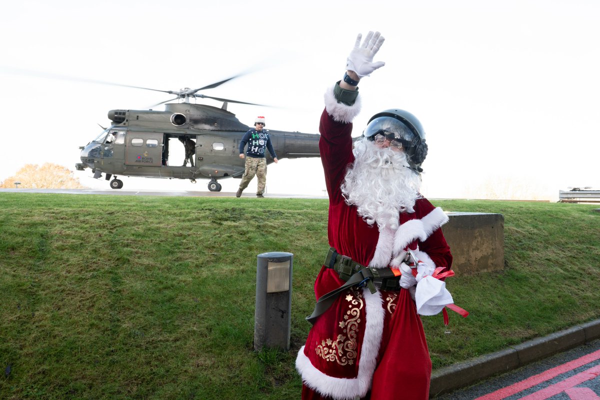 We had a very special visitor today! 🎅 Thank you very much to Santa - and his @RAFBenson support elves - for dropping off more than 200 Christmas presents for poorly children being cared for at our Children's Hospital this festive period.