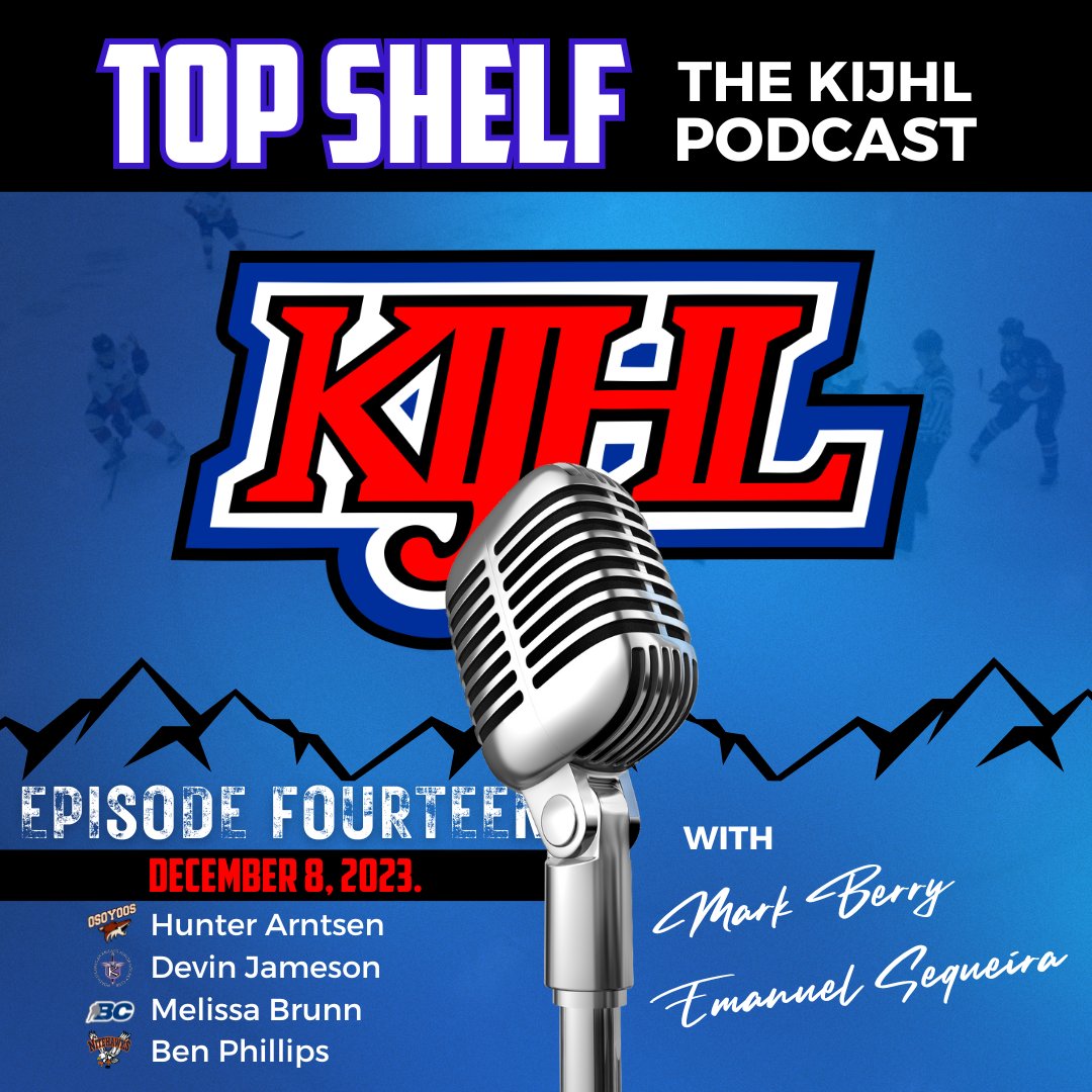 Check out this week's podcast ...
Hunter Arntsen - @KIJHLCoyotes
Devin Jameson - <a href="/NOKnights/">North Okanagan Knights</a>
Melissa Brunn - KIJHL on-ice official
<a href="/SportsBenPxP/">Ben Phillips🎙</a> - <a href="/BVNitehawks/">BVNITEHAWKS</a> Broadcasts
kijhl.ca/top-shelf-the-…
