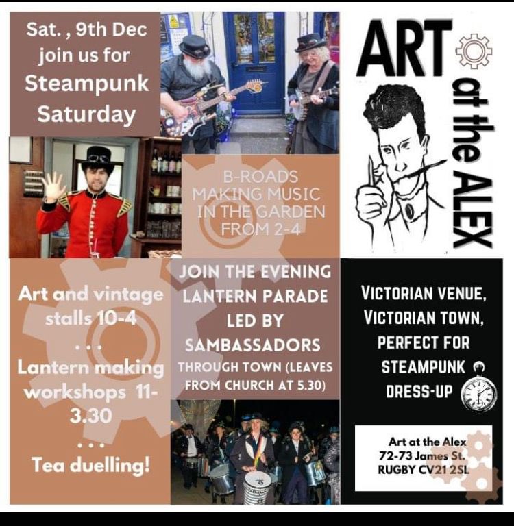 SambassadorsOfGroove (@sambassadors) on Twitter photo Steampunk and Samba from <a href="/sambassadors/">SambassadorsOfGroove</a> in Rugby on Saturday 9th December. Lantern parade at 5:30pm. <a href="/OurWarwickshire/">Our Warwickshire</a> #rugbytown Steampunk and Samba from <a href="/sambassadors/">SambassadorsOfGroove</a> in Rugby on Saturday 9th December. Lantern parade at 5:30pm. <a href="/OurWarwickshire/">Our Warwickshire</a> #rugbytown