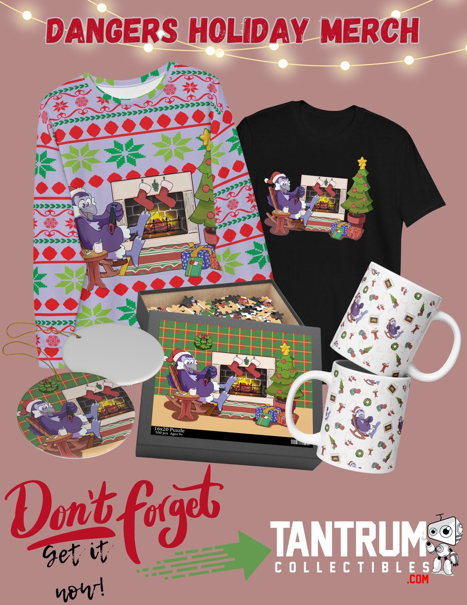 Don't miss out on @Dangers_TV 's festive holiday merch - it's selling like hotcakes and won't stick around for long! 🛍️✨ Snag the perfect gifts and spread the cheer. 🎅 Hurry, once it's gone, it's gone! 🚀 Check It Out: tantrumcollectibles.com/collections/da…