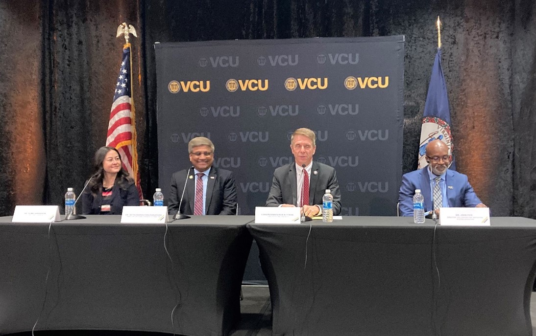 Great to be at <a href="/VCU/">VCU</a> with Rep. <a href="/RobWittman/">Rep. Rob Wittman</a> for a roundtable on advancing STEM education.

We need to bring close to 4M additional people into our STEM communities by 2030. <a href="/NSF/">U.S. National Science Foundation</a> is committed to creating pathways &amp; on-ramps for everyone to enter the STEM enterprise at any point.