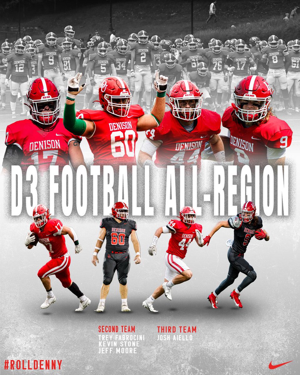 4 Big Red players earned D3 All-Region selections! #RollDenny