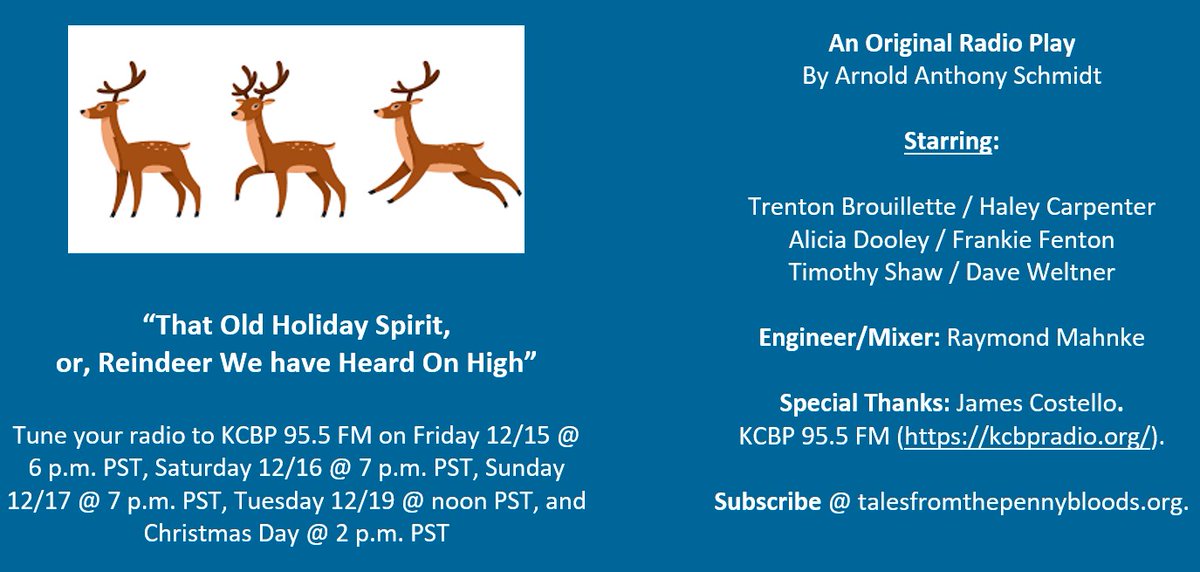 We're delighted to invite everyone to a rebroadcast of our holiday episode. Come join the fun -- and please spread the word! #Christmas #audiopodcast #comedy #holiday #writerslift #writerscommunity