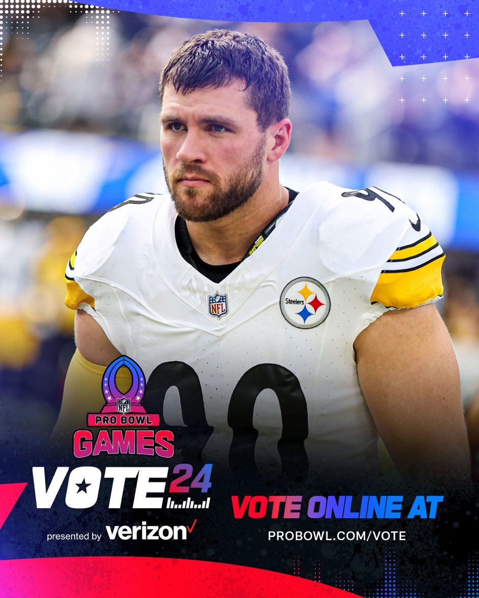 Make sure to vote TJ Watt in for the #ProBowlVote 

14 sacks, 52 tackles, 3 fumbles forced and recovered. 

ProBowl.com/Vote