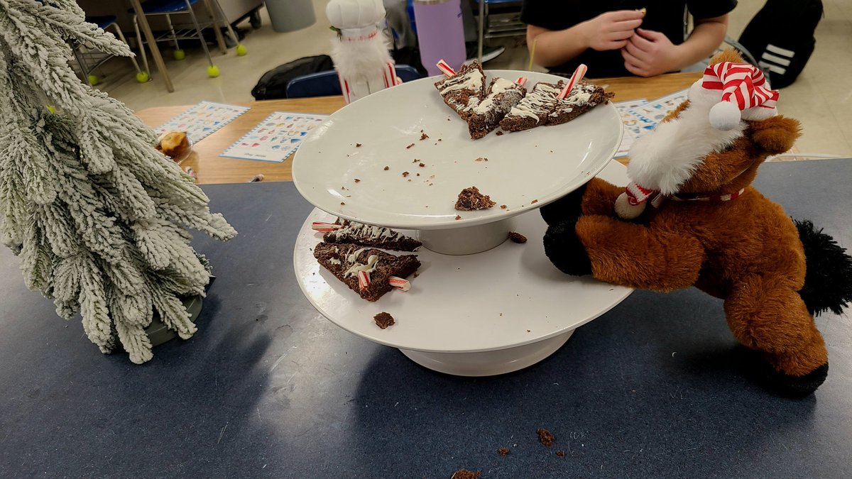 mrs_breiter's tweet photo. Murray the Mustang is REALLY enjoying the Event Planning final for Inteoduction to Foods. He’s quite the party animal! #MustangonaMantle @MillardNorthHS #MNHSFCS https://t.co/MxCH9Te7jH